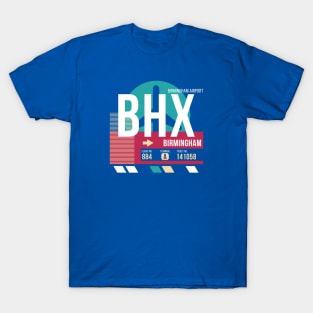 Birmingham, England (BHX) Airport Code Baggage Tag T-Shirt